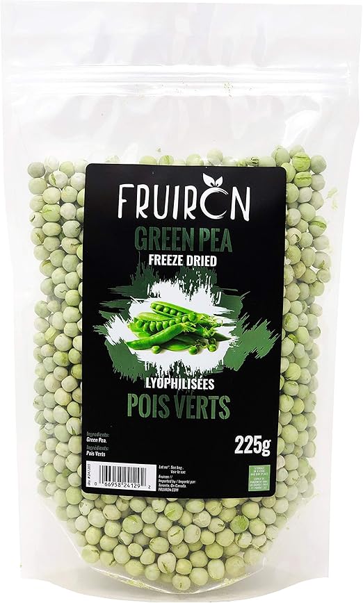Fruiron Freeze Dried Whole Green Peas 225g (8oz) Healthy Snack