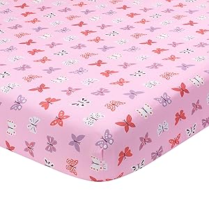 Bedtime Originals Fitted Crib Sheet, Magic Garden Fitted, Multicolor