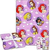 Disney Princess Fleece Blanket Set - Bundle with Soft Disney Princess Blanket Plus Tattoos, More for Kids, Adults, Children | Cozy Disney Princess Fleece Blanket 50" x 70