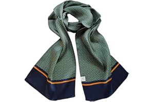 SEZQFEQE 100 Silk Scarves for Men Double Layer Neck Scarf Fashion Business Casual