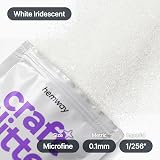 Hemway White Iridescent Microfine Glitter 100g for Resin Craft Nail Cosmetic view 4