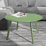 Grand patio Round Coffee Table 70cm Outdoor Sage Green Steel Frame view 3