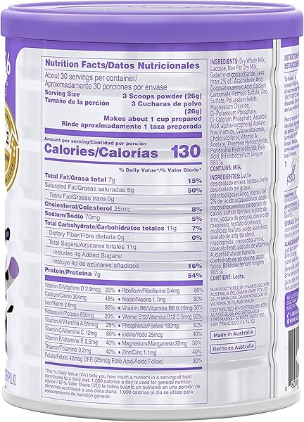 AUSSIE BUBS GRASS FED NUTRITIONAL MILK-BASED TODDLER FORMULA, FOR KIDS 12-36 MONTHS, MADE WITH NON-GMO ORGANIC MILK, 28.2 OZ