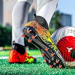 HESBITEUL Mens Soccer Cleats Football Boots