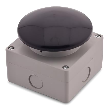 Grobhandtaster Taster Schalter Pilztaster Fußtaster Not-Aus Buzzer Türöffner 1NO+1NC Zwangsöffnend Grau/Schwarz Tastende Funk