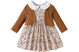 Mioglrie Toddler Baby Girl Dress Fall Winter Outfits Coat Baby Girls Dresses 6 9 12 18 24 Months 2t 3t Girl Clothes
