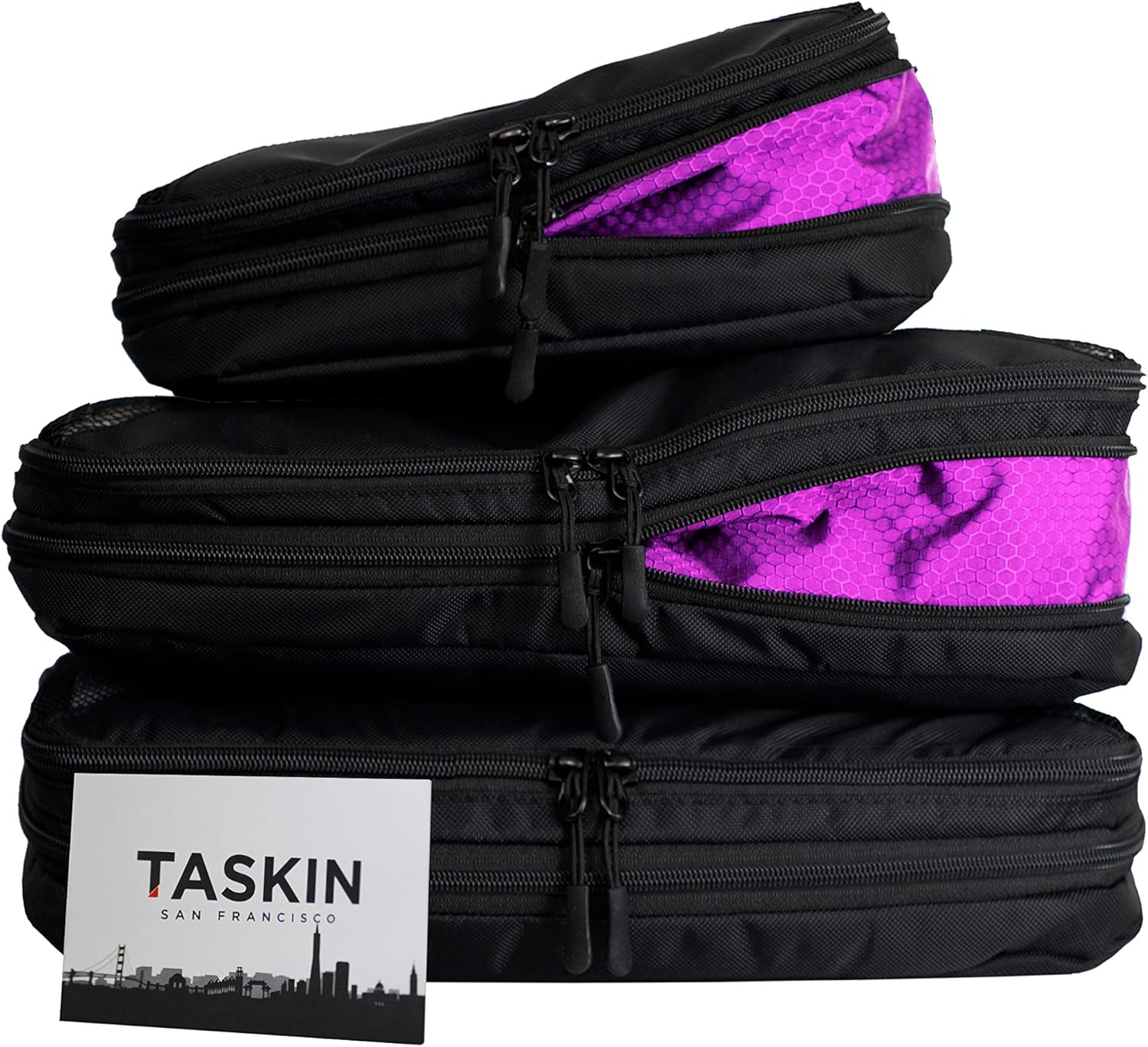 packing cubes with ykk zippers