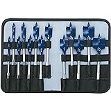 BOSCH DSB5013P 13-Piece Assorted Set Daredevil Spade Bits with Included Pouch, 1/4 In. Hex Shank Ideal for Fast Drilling Appl