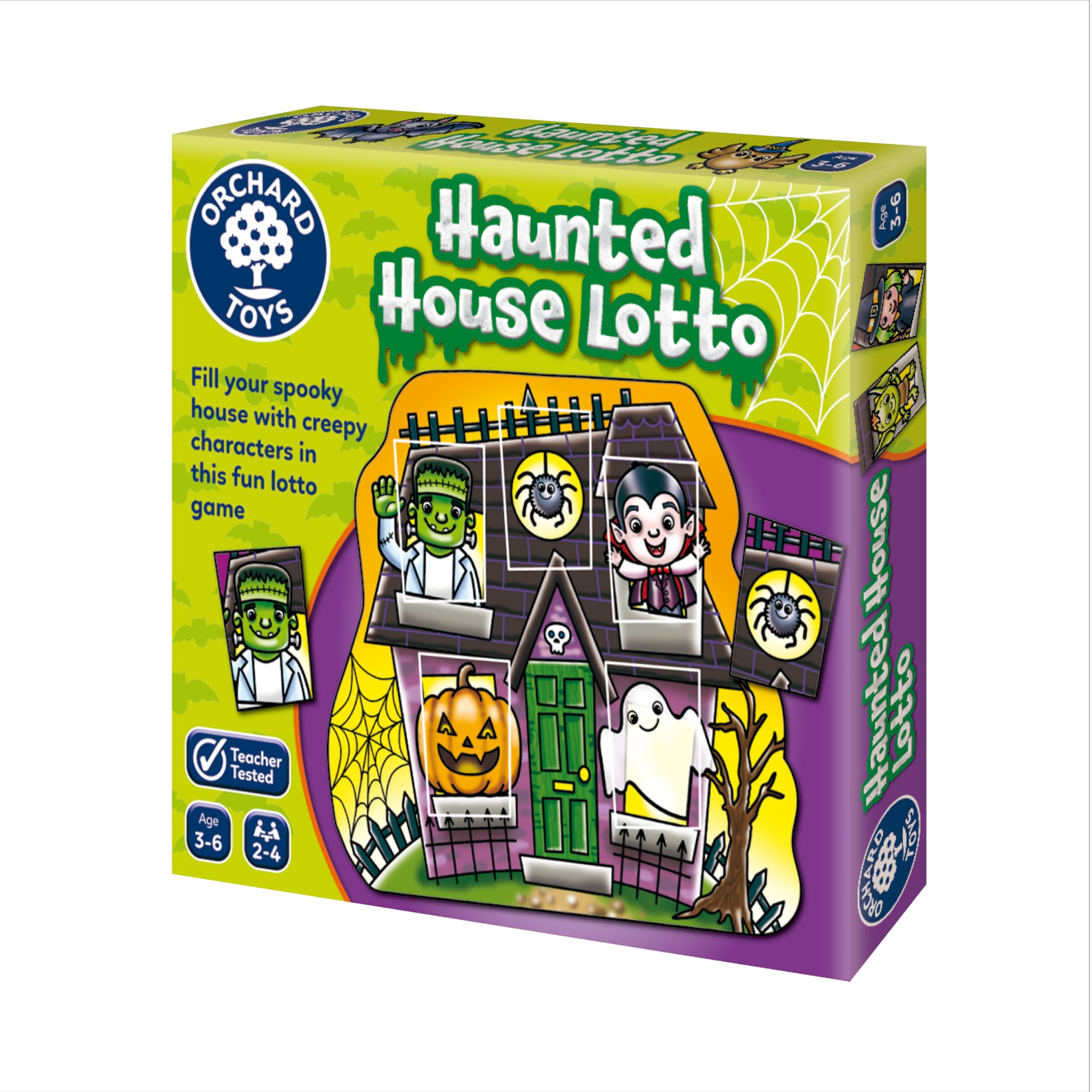 Orchard Toys Haunted House Lotto, small and compact game, great for travel, simple gameplay, for kids age 3-6