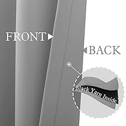 Vangao Grey Valances for Windows 18 Inch Solid