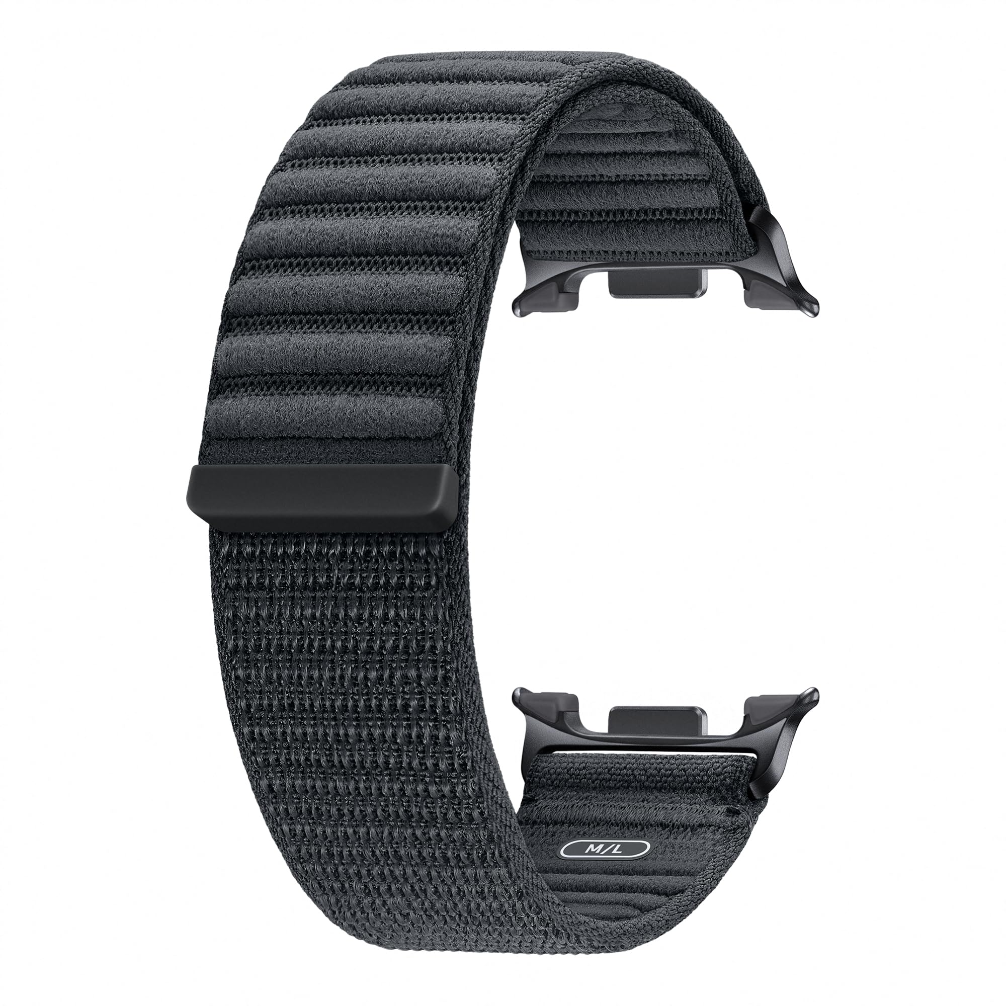 Samsung Fabric Band (M/L) ET-SVL33 für die Galaxy Watch8 | Watch8 Classic, Uhrenarmband, Original Zubehör, Stoffband, Klettverschluss, Flexible Armbandlänge, Graphite