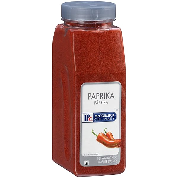 MCCORMICK CULINARY PAPRIKA, 18 OZ – ONE 18 OUNCE CONTAINER OF SWEET PAPRIKA SEASONING, PERFECT WITH CHICKEN, PORK, BEEF MARINADES AND DRESSINGS