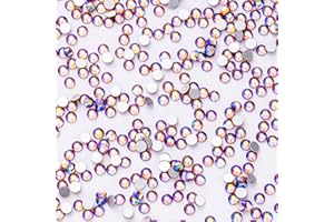 GAVIYE 1440Pcs Light-Purple Ab Crystal Rhinestones,Glass Flatback Rhinestones Gemstones Small for Nail Face Makeup Art Crafts Clothes Decoration-(SS10,2.8mm,Light-Purple Ab)
