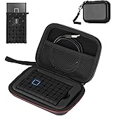 ProCase Samsung T7 / T7 Touch Portable SSD Carrying Case with Silicone Cover, Hard EVA Shockproof Storage Travel Organizer for Samsung T7 Touch Portable 500GB 1TB 2TB USB Solid State Drives -Black