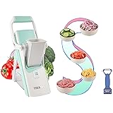 TIKBABA Safe Mandoline Vegetable Slicer for kitchen,Meat slicer,cheese slicer, 5 types stainless steel Blade module for Julie