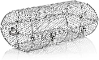 BBQ-Toro Edelstahl Grillkorb für Drehspieß | 42,5 x 21 x 16 cm | Universal Grillrondell für Gasgrill, Drehspießkorb, Drehkorb
