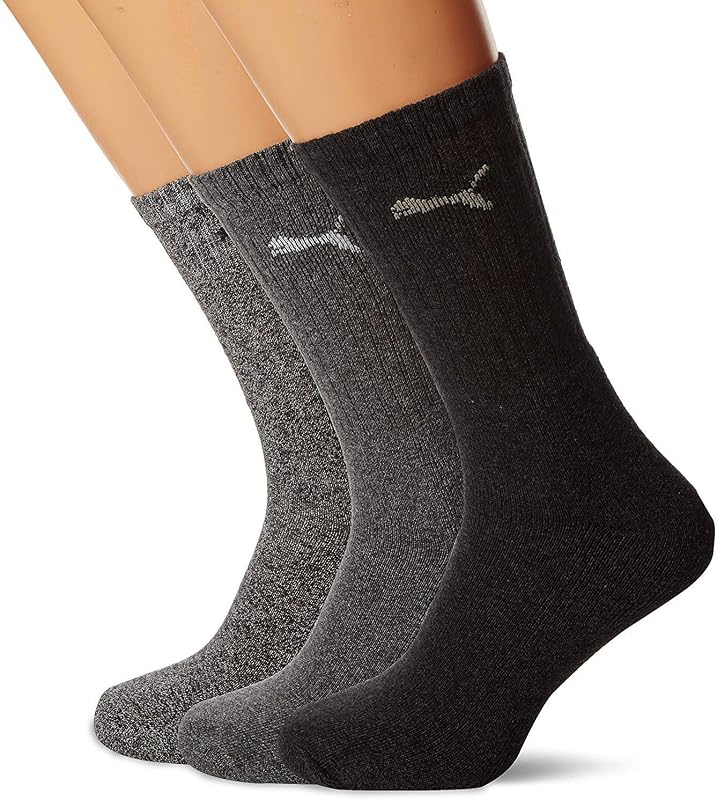 Crew, Calzini Unisex - Adulto, Anthracite/Grey/Grey, 35-38 (Pacco da 3)