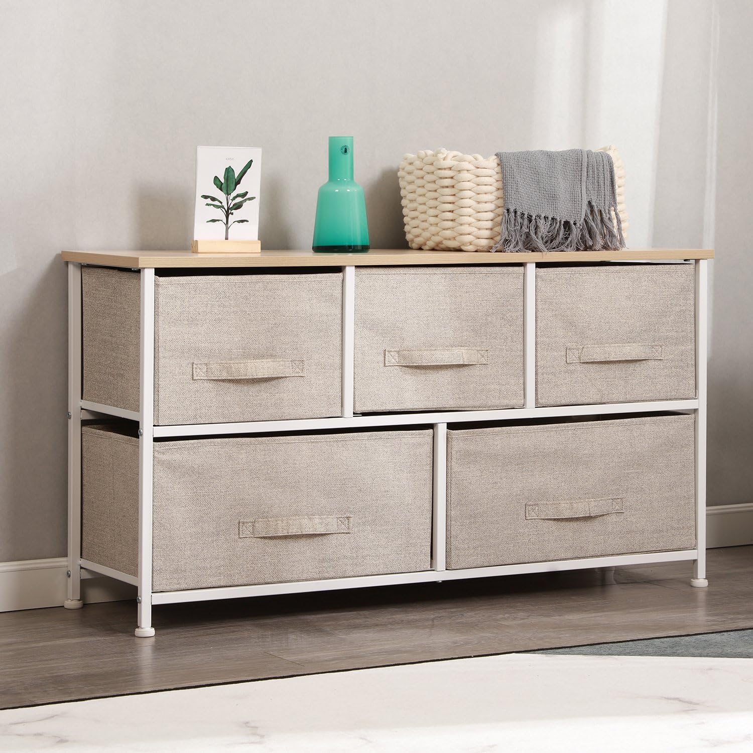 DlandHome Storage Drawer Units, 5DrawerA Clothing Organizer Unit for