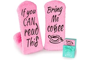 Breezy Valley Coffee Socks Gifts for Women Coffee Loves, Birthday Gifts for Her Wife Best Friends Female Grandma Mom Teacher Nurse Gifts for Women Novelty Socks - Bring Me Coffee Socks Pink