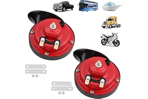 Yungeln Train Horns for Trucks 300DB Loud Air Electric Snail Horn,12V Waterproof Horns Kit Super Loud for Trucks,Cars,Motorcycle,Bikes & Boats 2 PCS