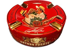 Limited Edition Large 9 inch Arturo Fuente Porcelain Cigar Ashtray Red