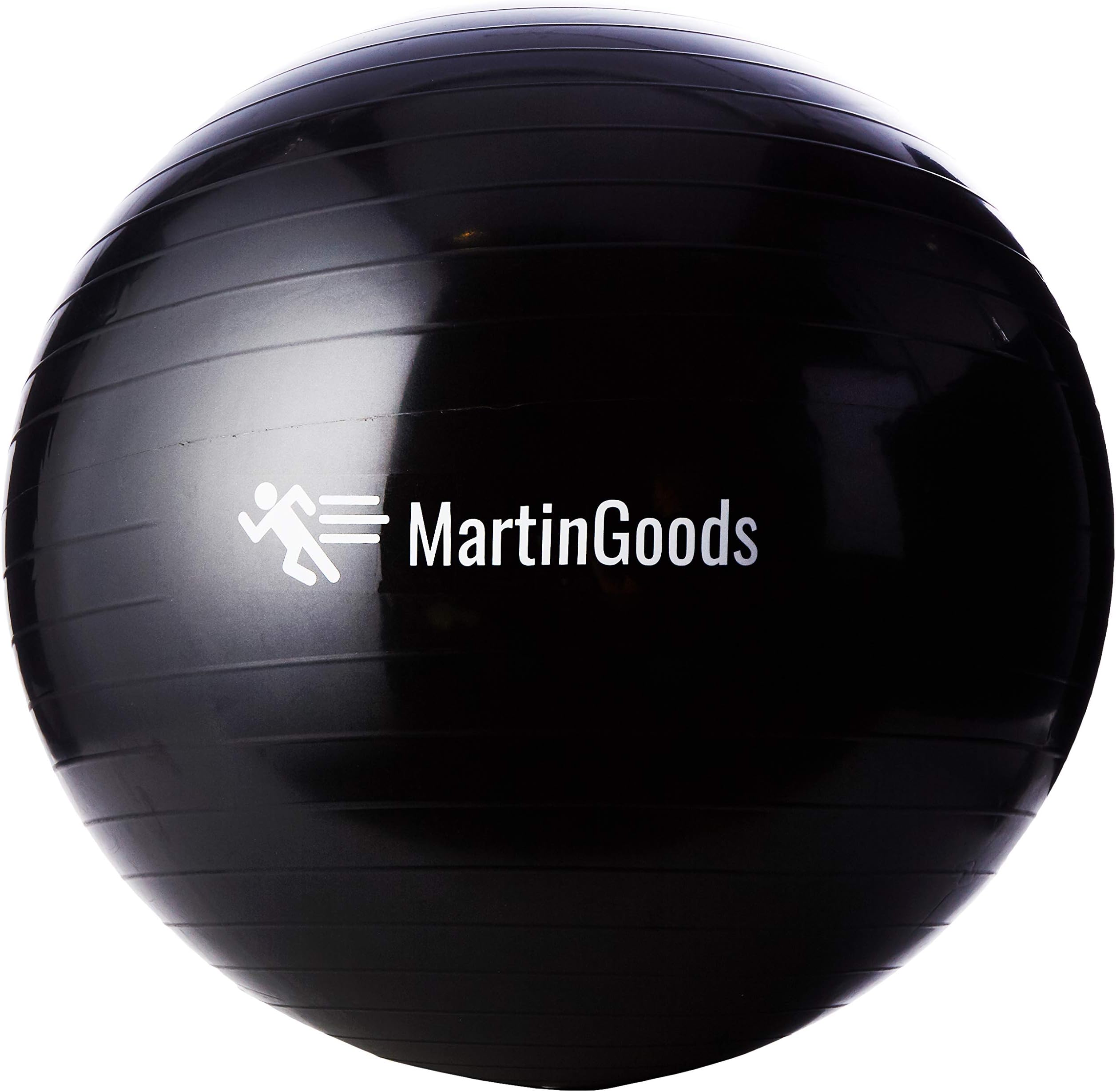 MartinGoods The Best Exercise Ball 65 cm Anti-Burst Extra Thick Gym Ball with Hand Pump - Yoga Ball for Pilates, Pregnancy, Birthing, Fitness Ball, Swiss Ball - black edition