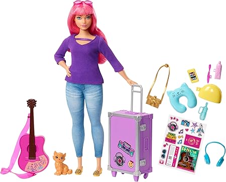 barbie travel set with puppy