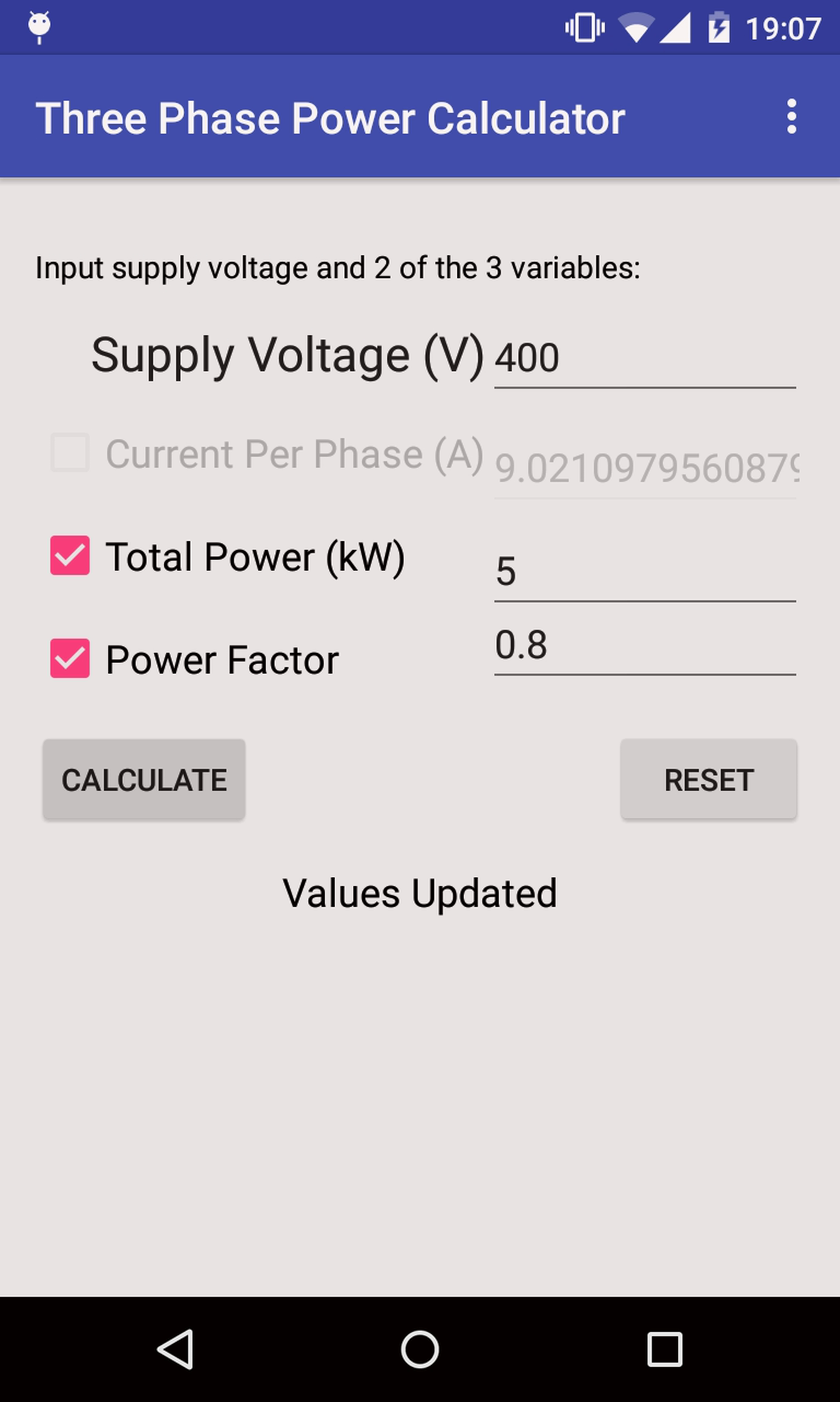 Three Phase Power Calculator app su Amazon Appstore