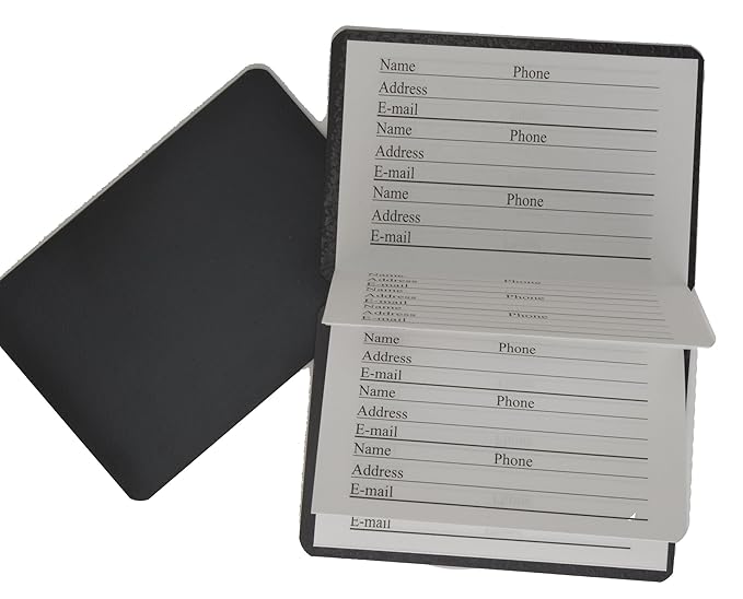 Credit Card Size Address Book (Black) Amazon.co.uk Clothing