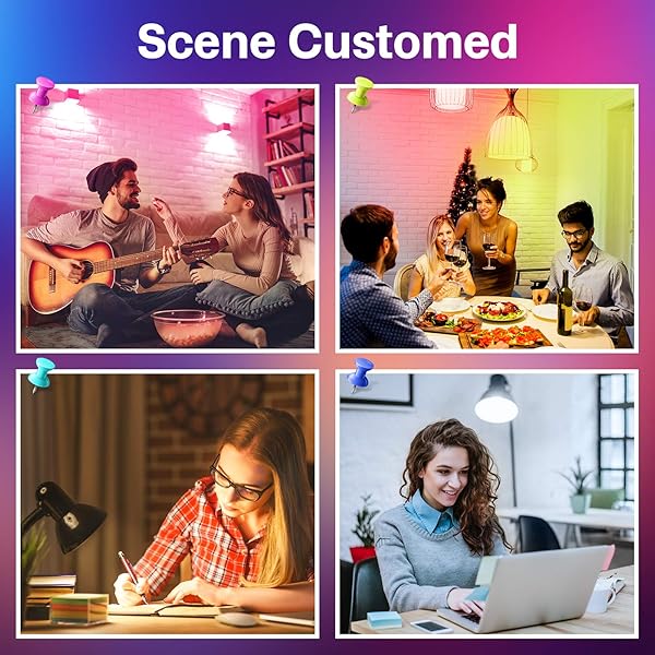 Smart GU10 LED Lampe Tasmor RGBW Dimmbar LED Leuchtmittel Ersetzt 50W Halogenlampen Warmwei und Kaltwei WLAN LED Birne Kompatibel mit Alexa und Google Home 5W 500LM Glhbirnen mit GU10 Fassung