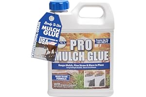 MULCH WORX Pro Mulch Glue - Ready to Use Quart (32oz) - Glues & Locks Mulch, Pine Straw, Dust & Dirt - Professional Grade Landscape Glue