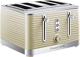 Russell Hobbs Inspire 4 Slice Toaster Cream with Extra Wide Slots 1800W