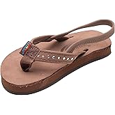 Rainbow Sandals Kid's Single Layer Premier Leather w/Narrow Crystal Strap