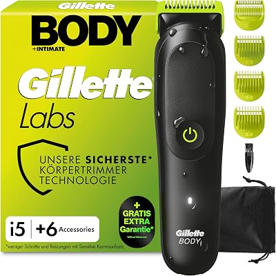 n Labs i5 Body + Intimate Trimmer Trimmer Herren, Schwarz/Grün