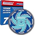 LSHUZIYU 7-1/4”(185MM)-68T, Arbor 5/8" with Diamond Washer. Circular Saw Blade, Ferrous Metal, Steel Iron Bar, Sheet, Angle Cutting