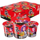 Nongshim Shin Ramyun Cup of Noodles, Spicy Signature Korean Instant Ramyun, Rich Beef Flavored Broth, Quick and Easy, Microwaveable Cup, 2.64 oz (Pack of 6)