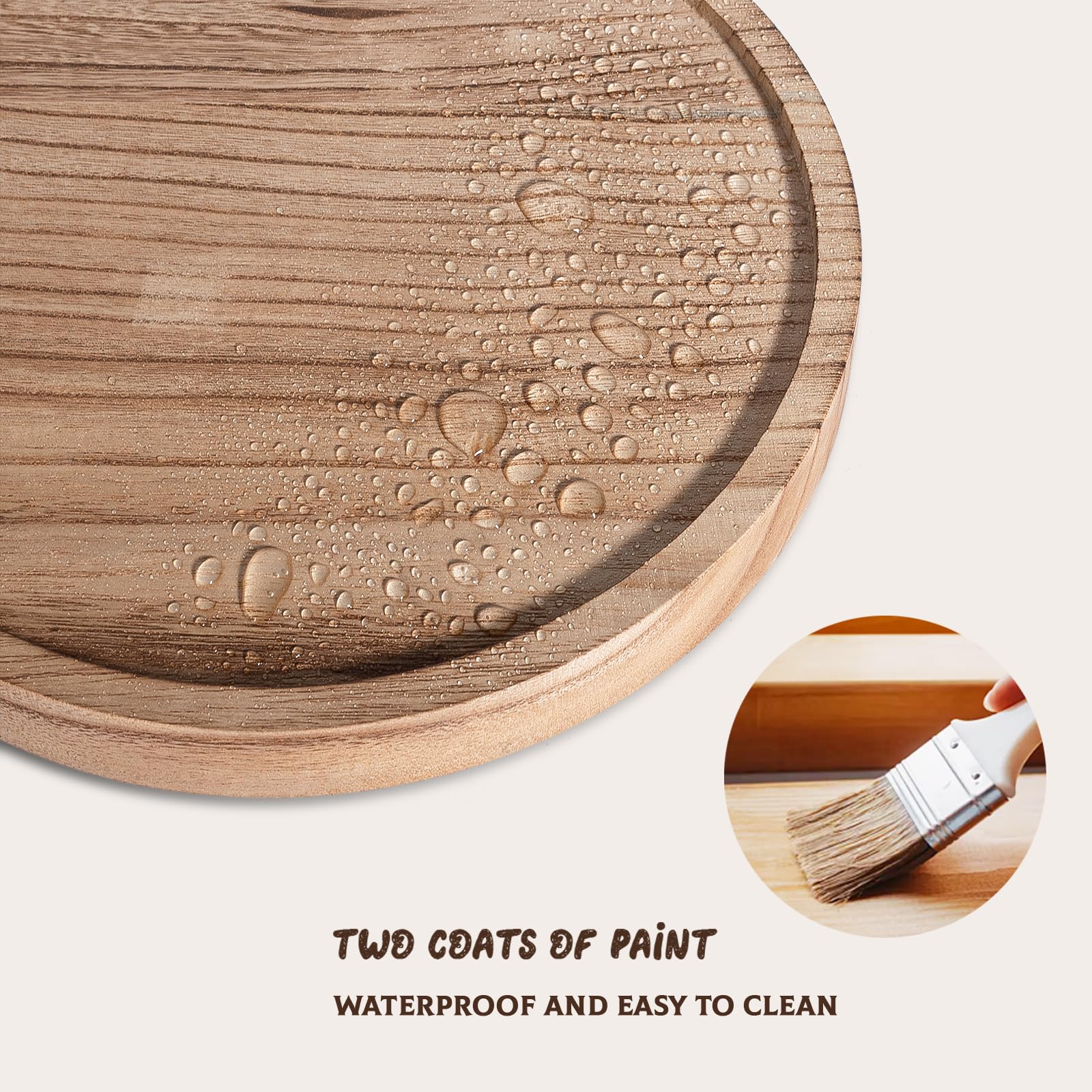 Wood Lazy Susan Organizer Kitchen Turntable for