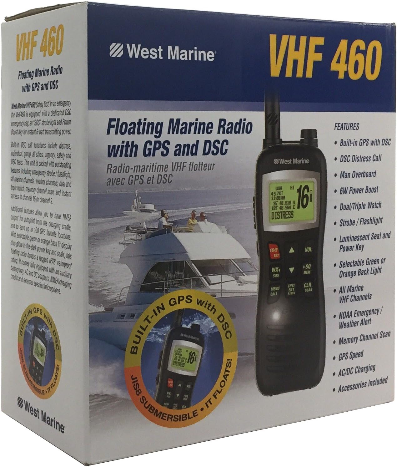 West Marine VHF160 Model 14078562 Floating TwoWay Marine