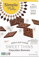Simple Mills, Chocolate Brownie Cookies Thins, 4.25 Ounce