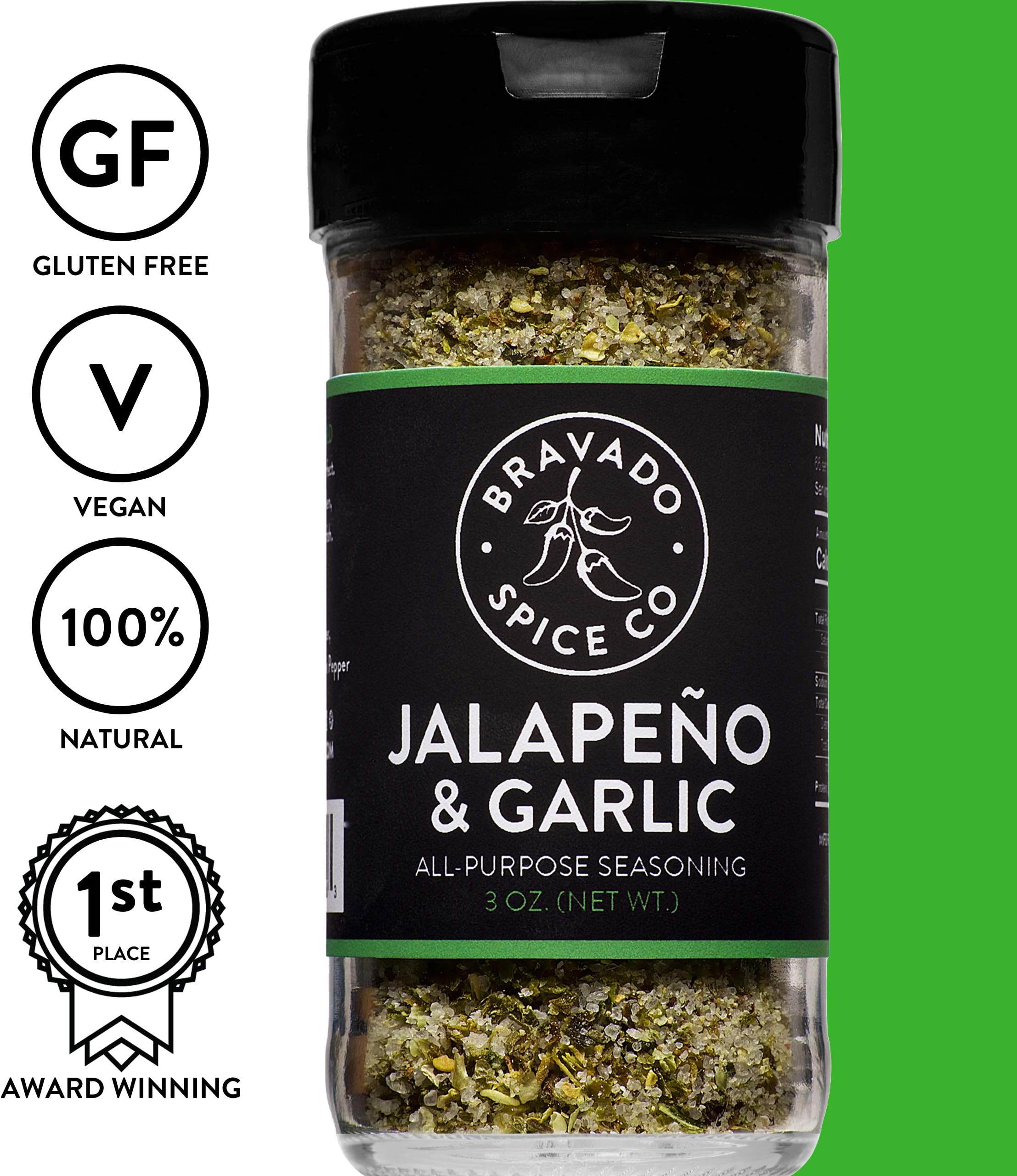 Jalapeno and Garlic All-Purpose Seasoning | Gluten Free | Vegan | All Natural