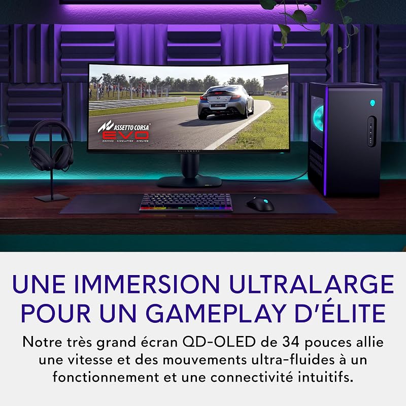 34 Écran PC Gaming - AW3425DW, WQHD (3440x1440), 240Hz, QD OLED