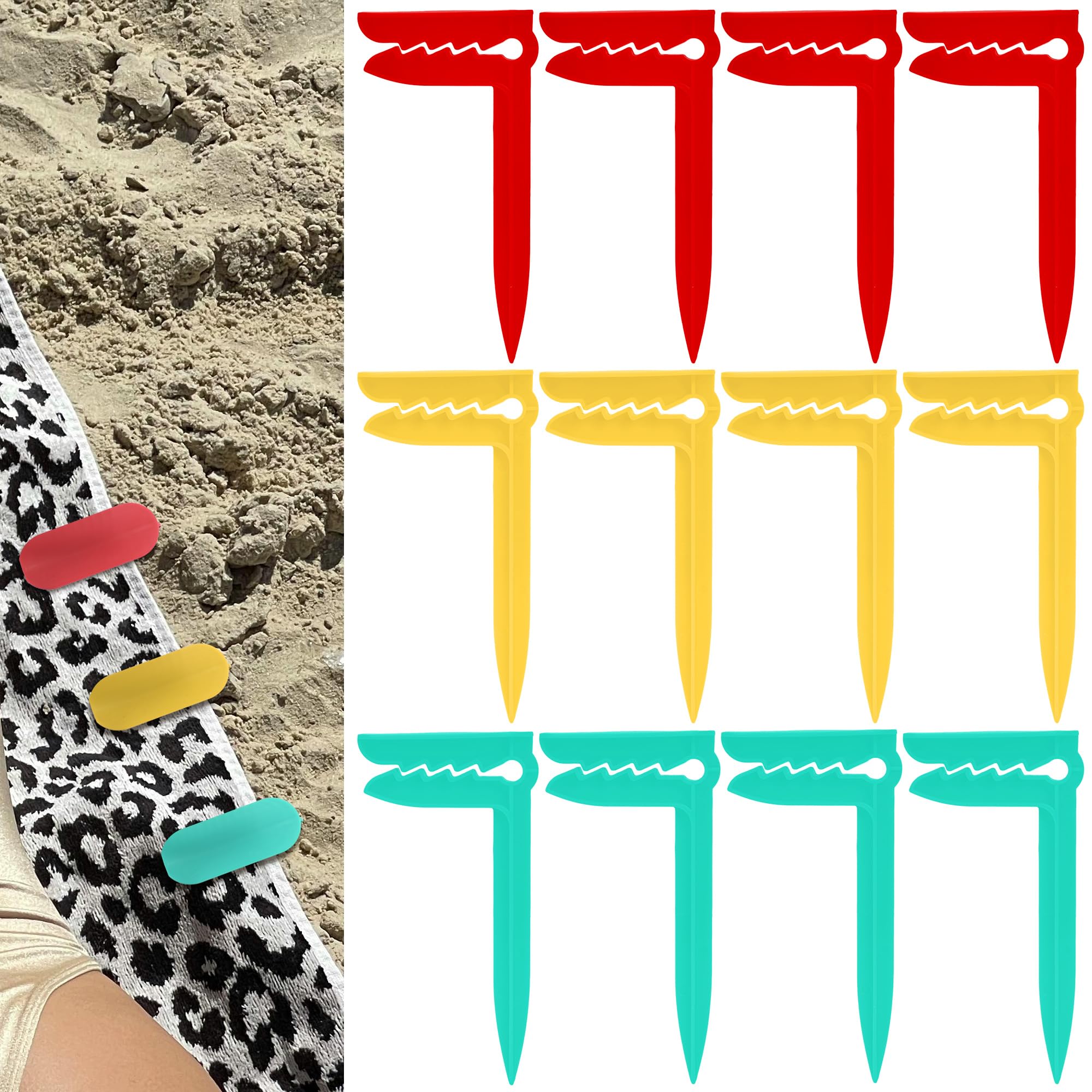 CAIRIAC Outdoor Beach Towel Anchor Stakes