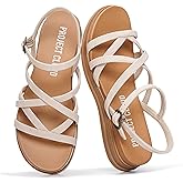 Project Cloud Wedge Sandals for Women 2026 - Comfortable Soft & Plush Insole Strappy Womens Sandals with Lightweight and Non-Slip Durable Outsole (NICE)