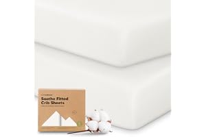 KeaBabies 2pk Organic Cotton Crib Sheets for Boys Girls 52x28, Soft White | Soft Breathable Fitted Crib Mattress Sheet Neutral, Cozy Cover for Baby Bed Set, Toddler Mattress, Cute Prints