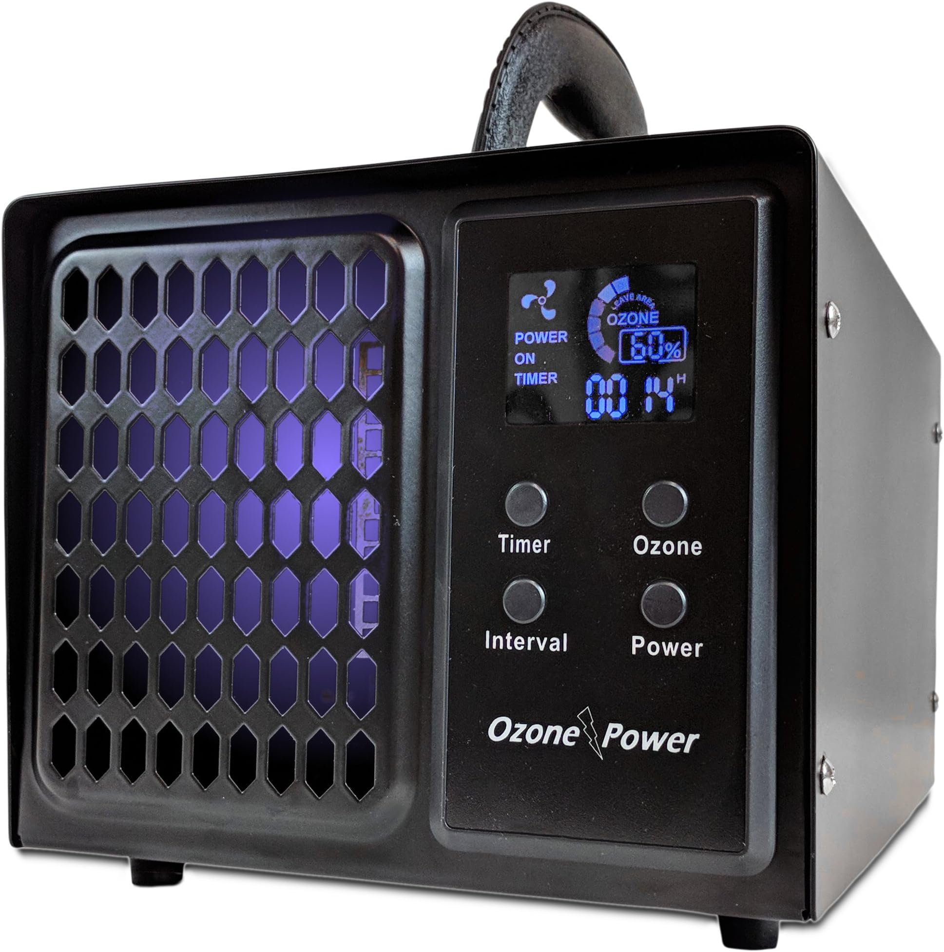 Ozone Power Digital Commercial Ozone Generator | 10,000mg Industrial O3 Air Purifier Deodorizer Sterilizer | Small Fully Portable Ozonator Design | 5 Year Warranty (SmartZone 10,000mg)