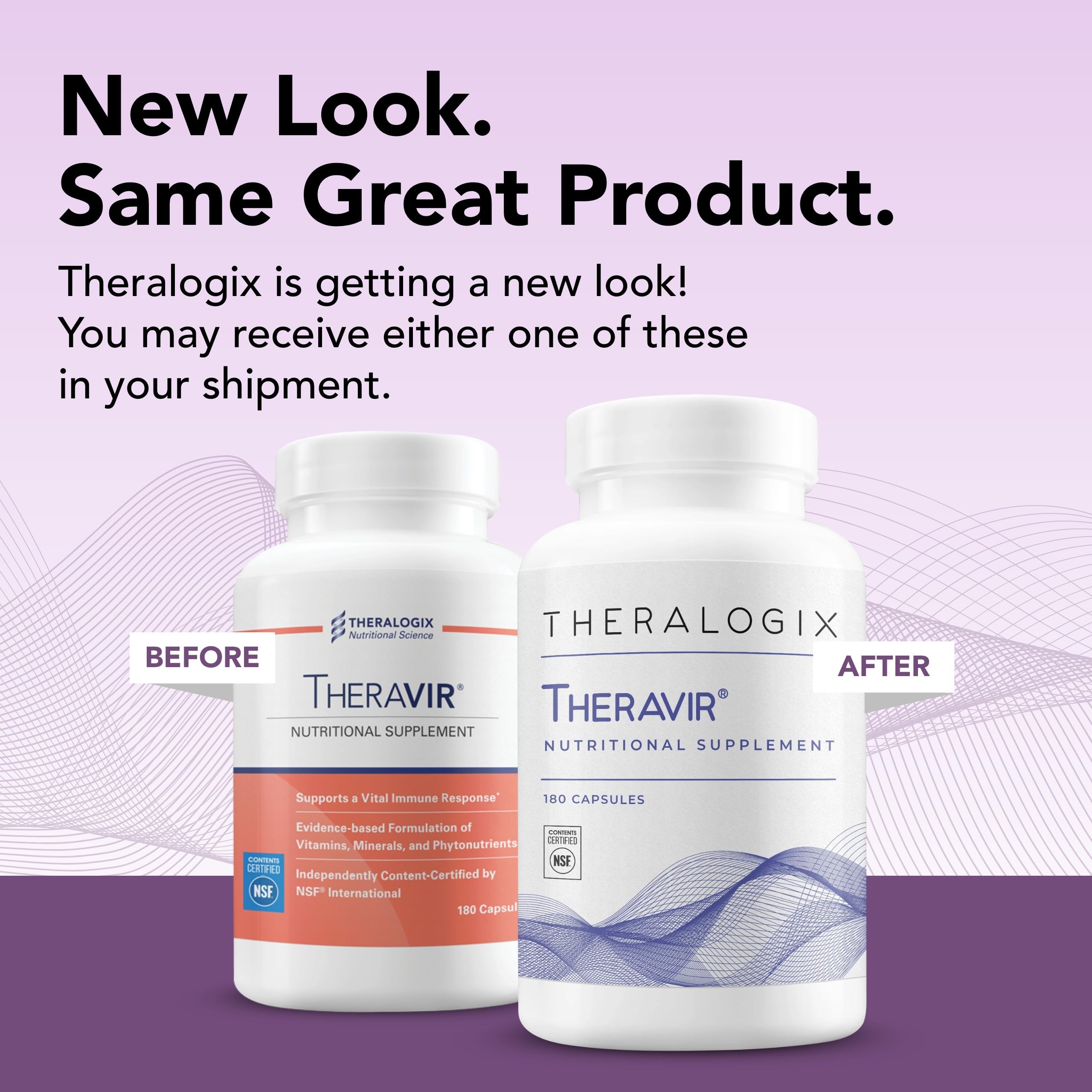 Theralogix Theravir Immune Support Supplement - 90-Day Supply - Immune Support Supplement for Women & Men - Includes Vitamin D3, Vitamin C, Zinc, Quercetin & Melatonin - NSF Certified - 180 Capsules