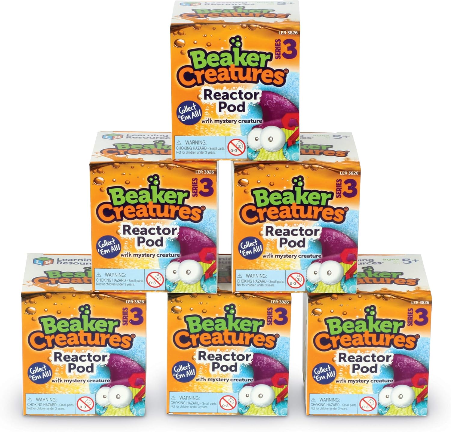 Learning Resources LER3831 Beaker Creatures Series 3 6-Pack Reactor Pods, Mittel - Image 5