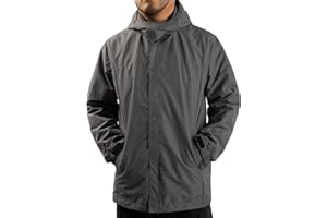 ANAYSN Mens Rain Jacket Lightweight Waterproof With Hooded Outdoor Raincoat Jacket For Hiking Travel