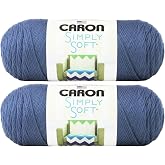 Bulk Buy: Caron Simply Soft Yarn Solids (2-Pack) (Country Blue)