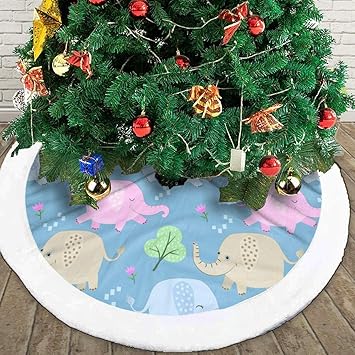 Amazon Com Bargburm Cute Colorful Cartoon Elephant Christmas Tree